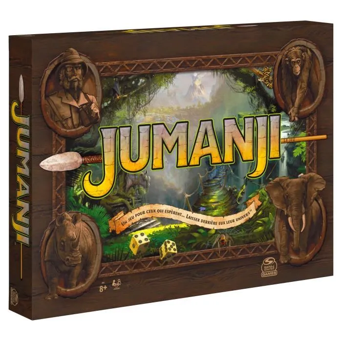 Spin Master Juego de mesa Jumanji Retro con Tablero, Cartas, Dados y Reloj de Arena para Niños y Adultos 0 Spin Master Juego de mesa Jumanji Retro con Tablero, Cartas, Dados y Reloj de Arena para Niños y Adultos 0