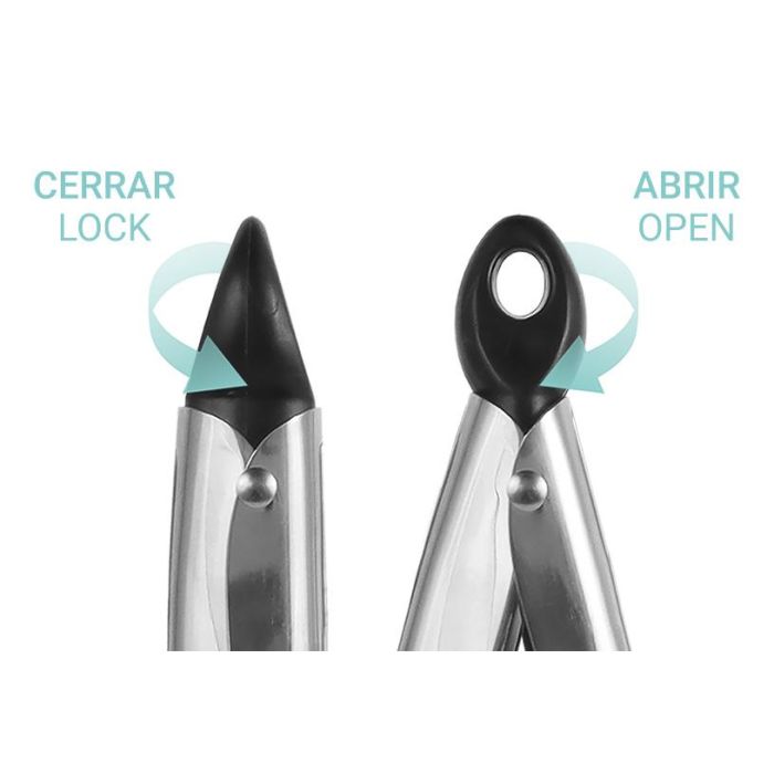 Pinzas de cocina en acero inoxidable 26 cm Quttin - Inde (12 Unidades) 3 Pinzas de cocina en acero inoxidable 26 cm Quttin - Inde (12 Unidades) 3