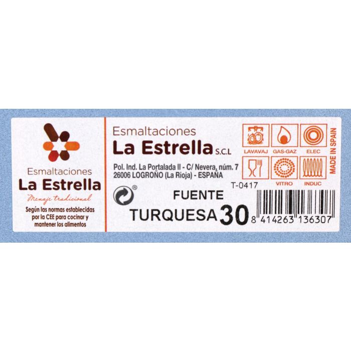 Fuente Turquesa 30 cm - La Estrella (6 Unidades) 1 Fuente Turquesa 30 cm - La Estrella (6 Unidades) 1