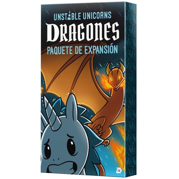 Unstable Unicorns Juego de Mesa Dragones Expansion Cartas Español 54 Cartas 2-8 Jugadores 8+ Años
