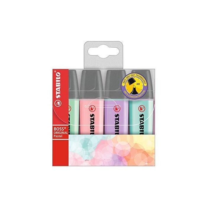 Stabilo Marcador Fluorescente Boss Original C-Surtidos Pastel Blíster 4 Ud Stabilo Marcador Fluorescente Boss Original C-Surtidos Pastel Blíster 4 Ud