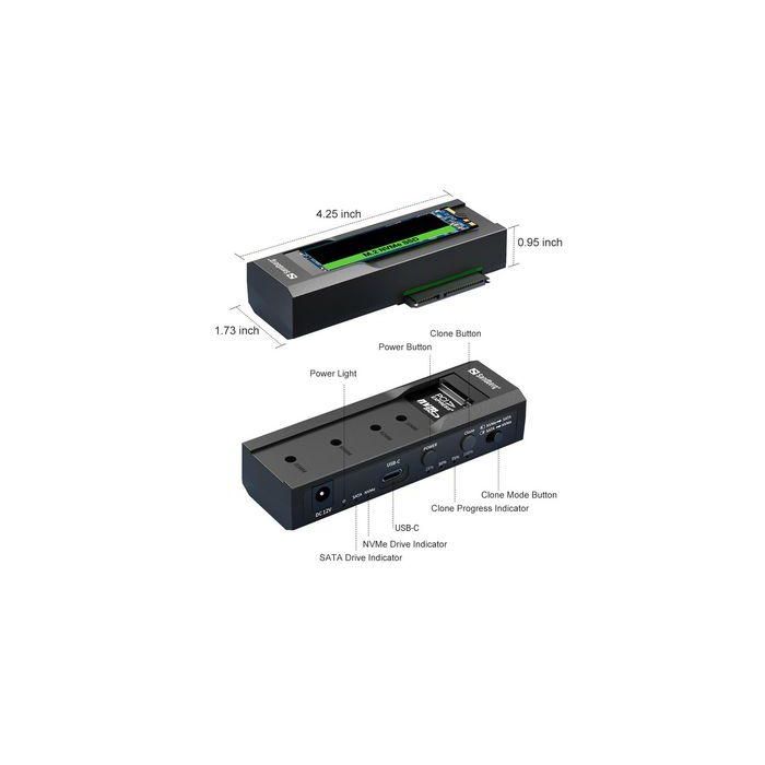 Sandberg USB 3.2 Cloner and Dock for M2 + NVMe + SATA 5 Sandberg USB 3.2 Cloner and Dock for M2 + NVMe + SATA 5