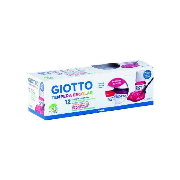 Tempera Giotto Escolar 25 Ml (Botella) Estuche De 12