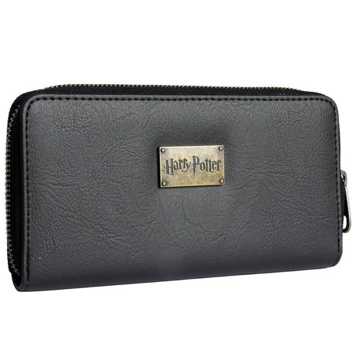 Harry Potter Billetero Essential Chibi con 12 compartimentos para tarjetas, monedero central y cremallera - Marrón 1