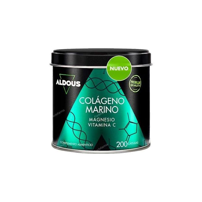 Aldous Bio Colágeno Hidrolizado Puro con Magnesio y Vitamina C 200 Cápsulas