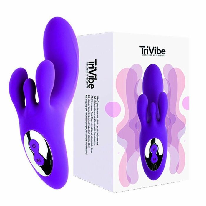 Vibrador Punto G FeelzToys Clitoral & Labia Stimulation Morado Lila