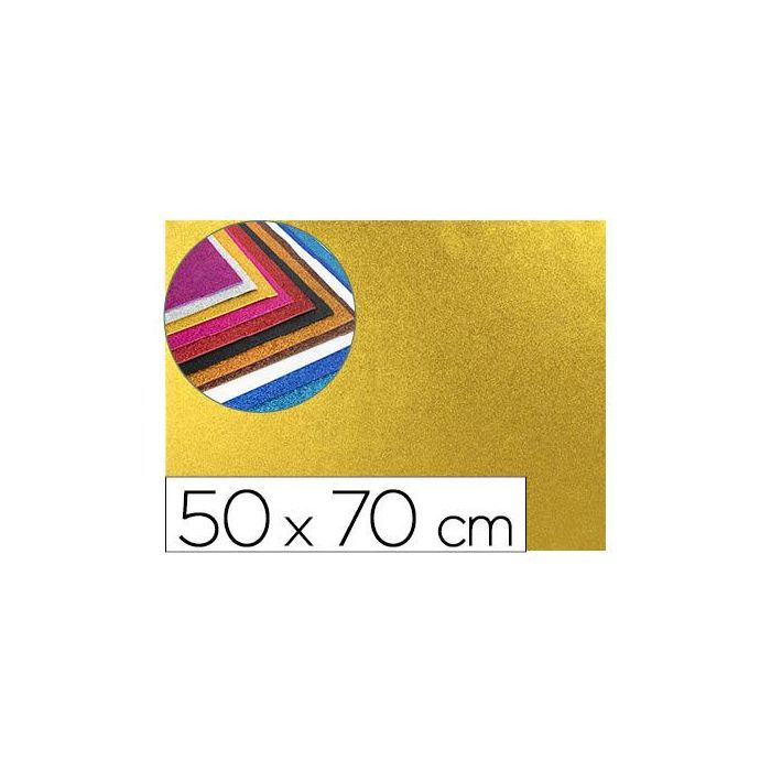 Goma Eva Con Purpurina Biodegradable Liderpapel 50x70 cm 60 gr-M2 Espesor 2 mm Oro 10 unidades 0 Goma Eva Con Purpurina Biodegradable Liderpapel 50x70 cm 60 gr-M2 Espesor 2 mm Oro 10 unidades 0