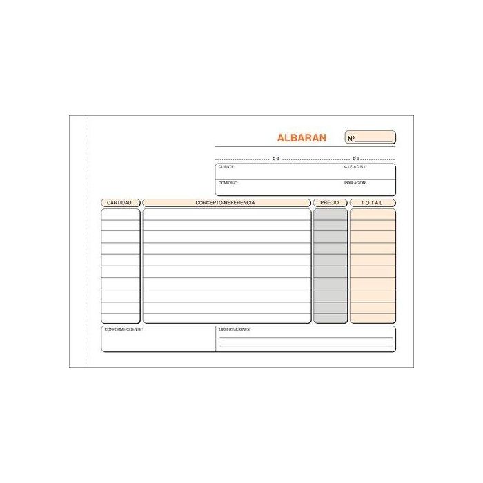 Talonario Albaranes 4º Apdo Duplicado Loan (Set de 10)