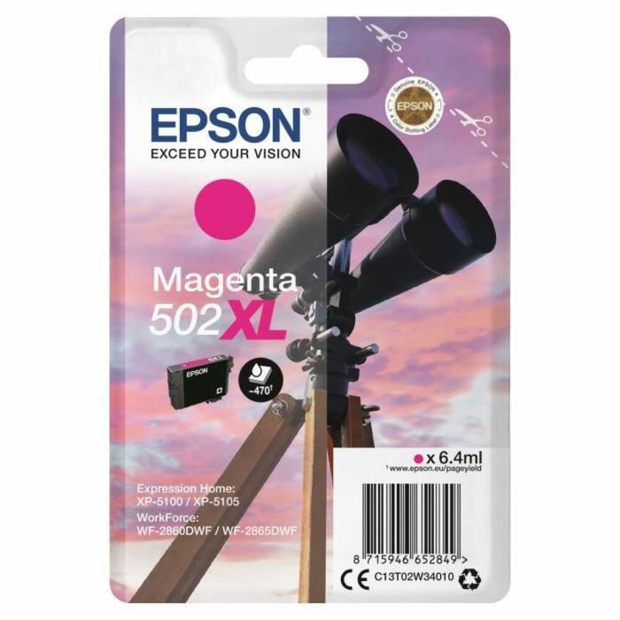 Epson Cartucho Magenta XL 502 para Impresora (470 páginas)