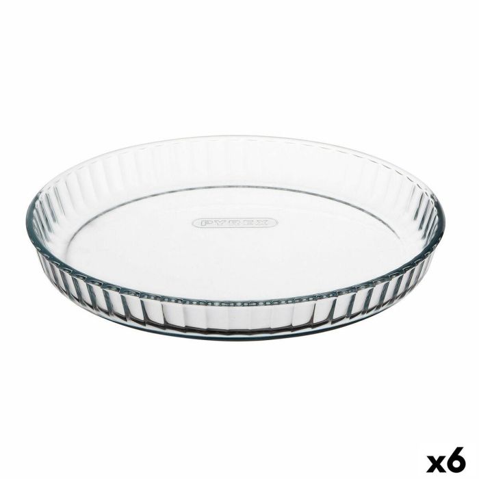 Molde para Tartas Pyrex Classic Vidrio Transparente Vidrio Plano Redondo 27,7 x 27,7 x 3,5 cm 6 Unidades 0 Molde para Tartas Pyrex Classic Vidrio Transparente Vidrio Plano Redondo 27,7 x 27,7 x 3,5 cm 6 Unidades 0
