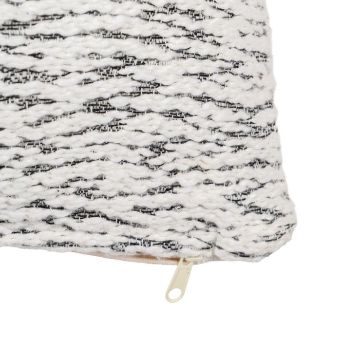 Cojín Blanco-Gris Algodón Decoración 40 X 60 cm