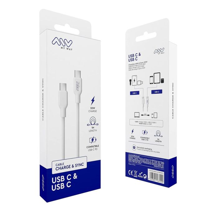 myway cable Tipo C-Tipo C 60W 1m blanco 5
