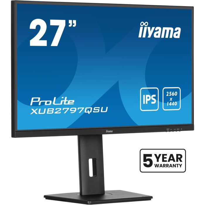 iiyama Monitor 27" XUB2797QSU-B2 Quad HD 2560x1440, 1 ms, 100 Hz, IPS, HDMI, DP, 2xUSB 3.2, Altavoces