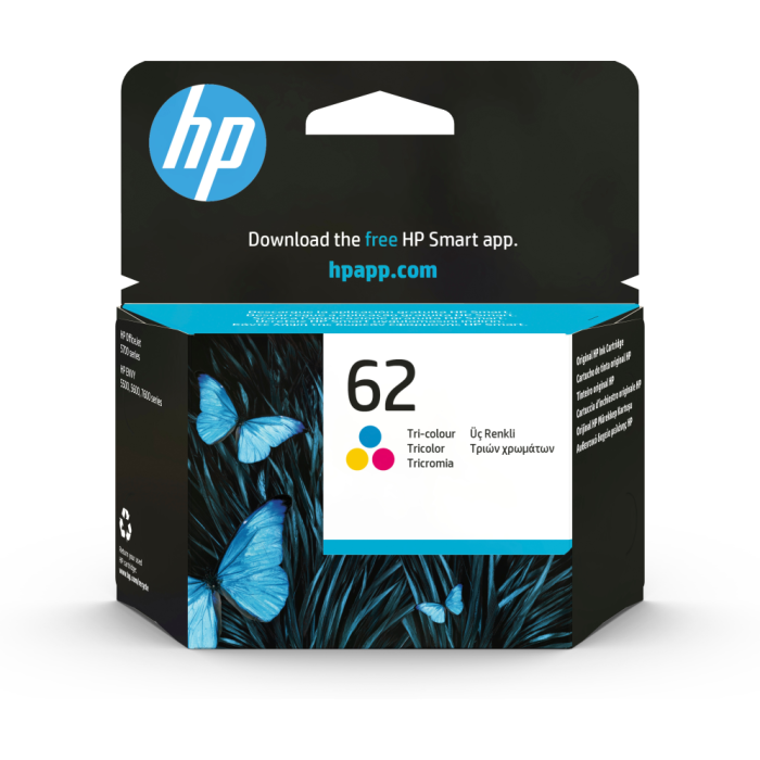 Ink-Jet Hp N.62 Officejet 5640 - 7640 - 5740 Pack Multicolor -165 Pag- Ink-Jet Hp N.62 Officejet 5640 - 7640 - 5740 Pack Multicolor -165 Pag-