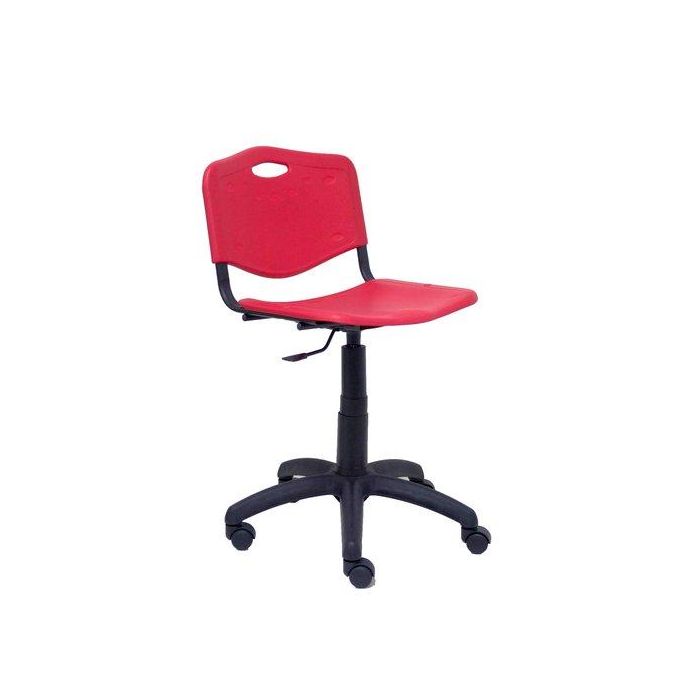 Silla Piqueras Y Crespo Robledo Giratoria 360º Mecanismo Regulacion Altura Ruedas Nylon Asiento Y Respaldo Pvc Rojo