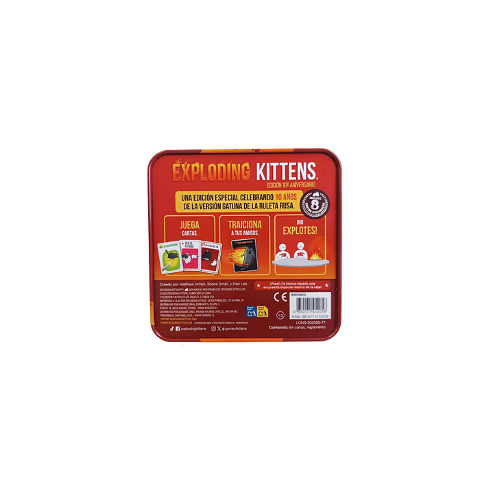 Juego Mesa Exploding Kittens 10 Aniversario 2 Juego Mesa Exploding Kittens 10 Aniversario 2