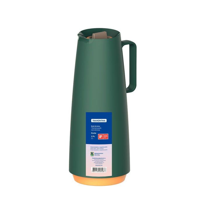Tramontina Jarra Térmica Exata Verde 1L Polipropileno Interior Cristal