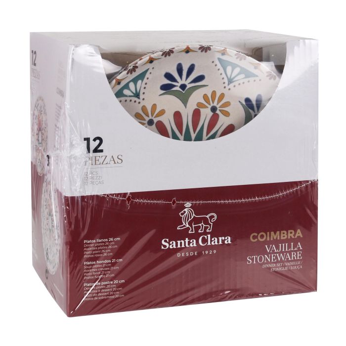 Santa Clara Vajilla 12 Piezas Coimbra Monaco Brilloredond Colección Barx 4