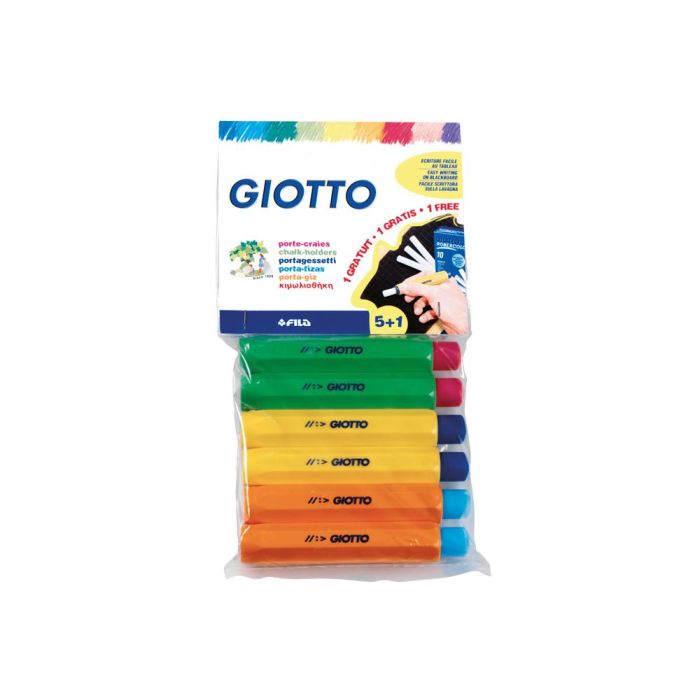 Giotto Portatizas De Plástico Colores Surtidos Blíster 5+1 Ud 1