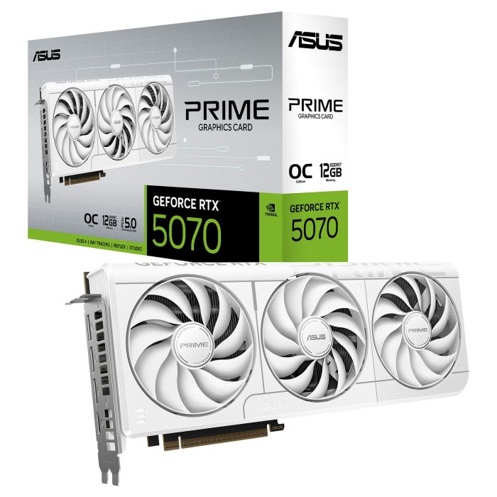 ASUS GeForce RTX 5070 RTX5070-O12G-WHITE 12 GB GDDR7 Tarjeta Gráfica Blanca 15