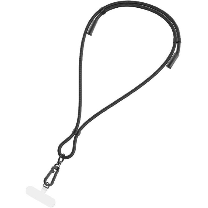 4smarts Handykette USB-C Necklace PhonoLace - Soporte Universal para Móvil Negro