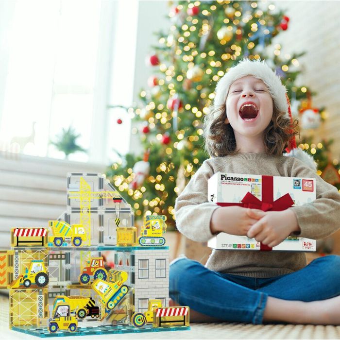 Bloques magneticos + 8 vehiculos 4