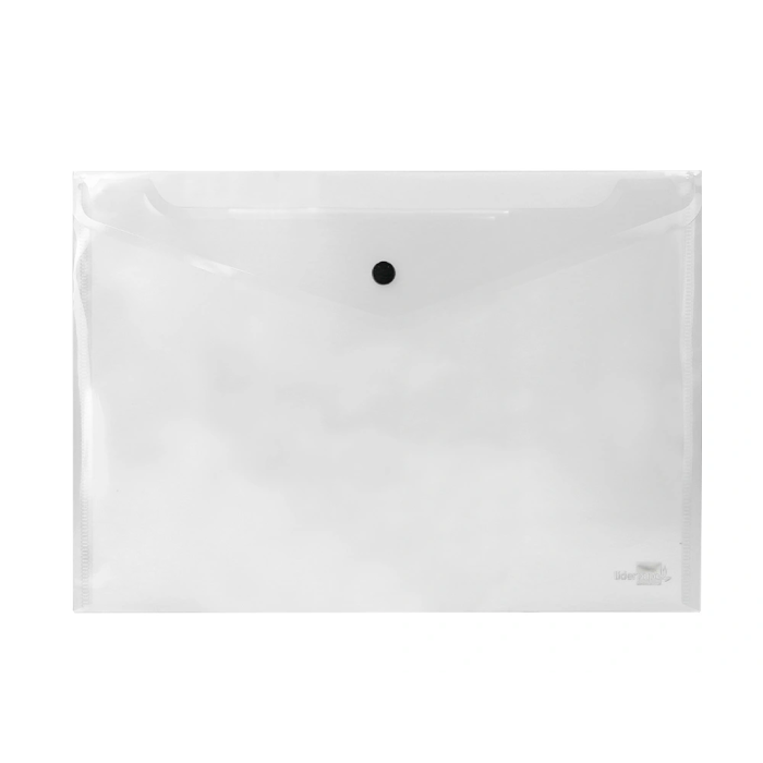 Liderpapel 34044 Carpeta Dossier con Broche, Polipropileno, DIN A4, Incolora, Capacidad 50 Hojas, 180 micras 2