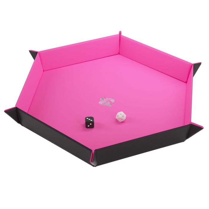 Magnetic Dice Tray Hexagonal Black/Pink 1