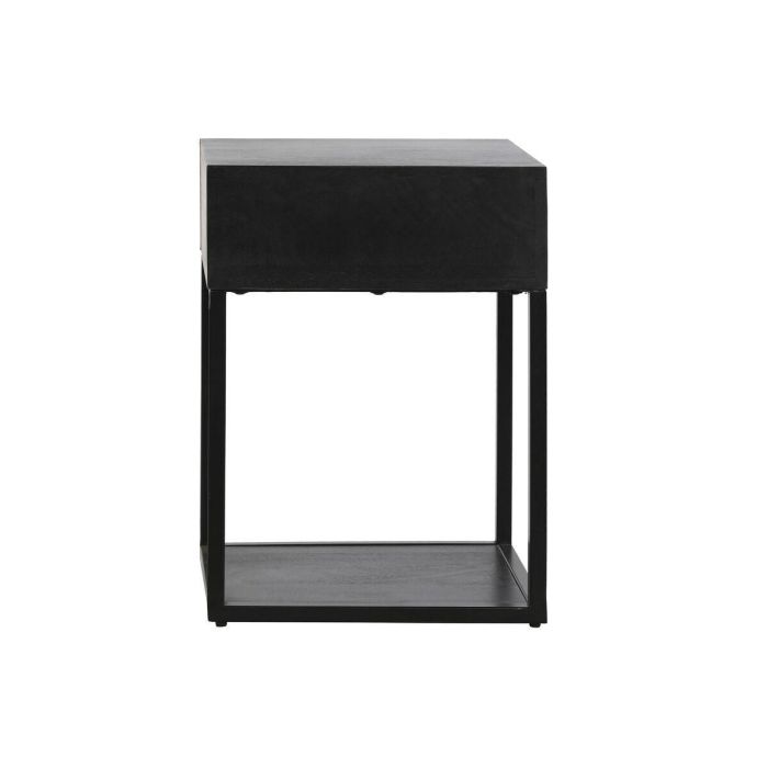 Mesita de Noche DKD Home Decor Dorado 35 x 40 x 55 cm Negro Metal Madera 1