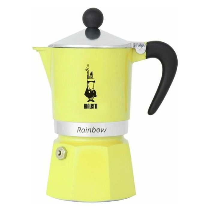 Bialetti RAINBOW 3TZ Cafetera Moka Express Gelb Edición Primavera 2024
