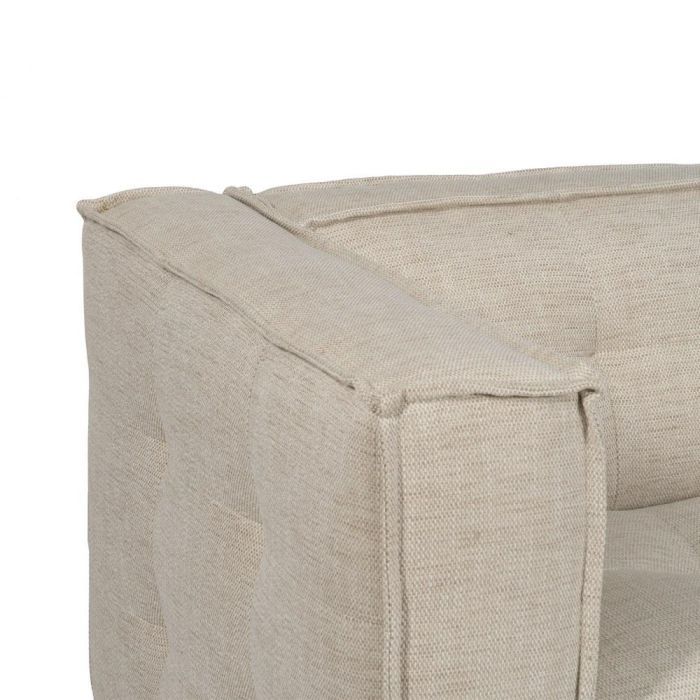 Sofá 3 Plazas Beige Tejido Sibaris 218 X 102 X 77 cm