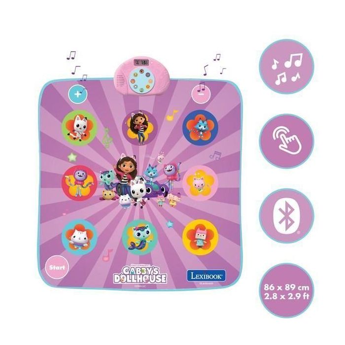 Alfombra de baile electrónica, Bluetooth y luminosa Gabby y la Casa Mágica con 6 modos de juego 1 Alfombra de baile electrónica, Bluetooth y luminosa Gabby y la Casa Mágica con 6 modos de juego 1