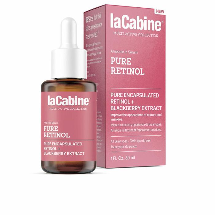 La Cabine PURE RETINOL Sérum Antiarrugas y Antiedad de Alta Concentración para Piel Más Suave y Unificada 30 ml