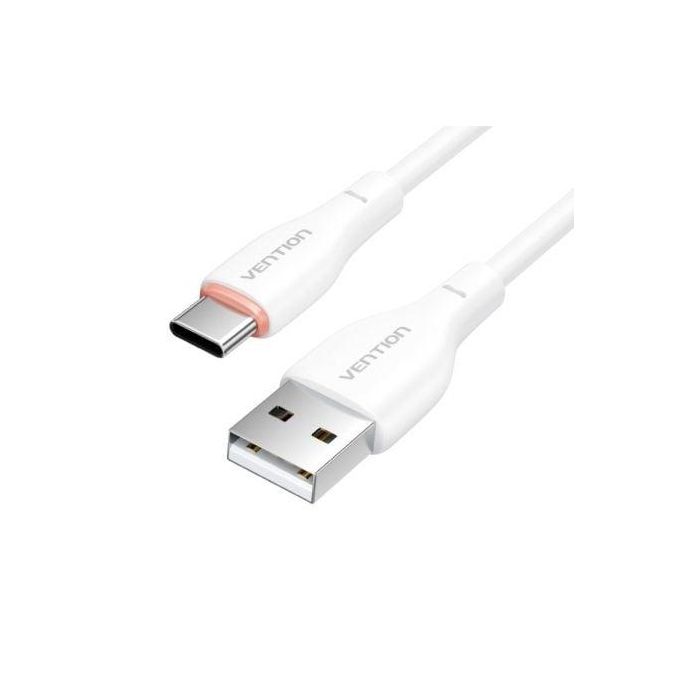 Cable USB Tipo-C Vention H25WF/ USB Tipo-C Macho - USB Macho/ 15W/ 480Mbps/ 1m/ Blanco