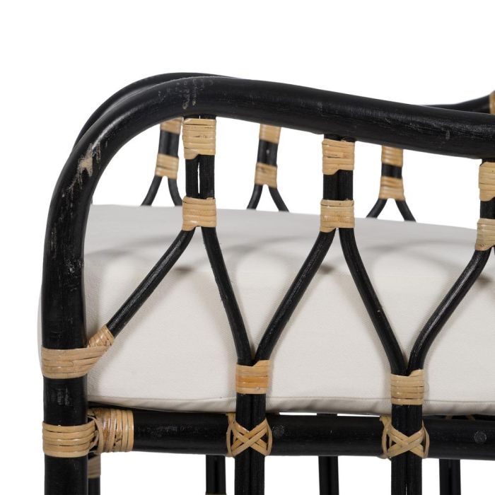 Sillón Negro Ratán Salón 58 X 62 X 85 cm