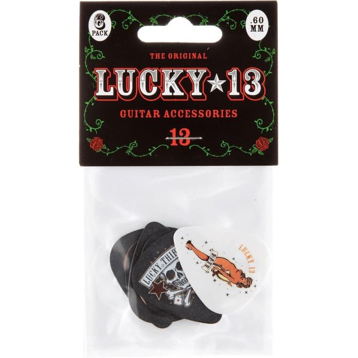 Dunlop Púas Lucky 13 Series Ii The Original 0,60 Mm Pack Surtido 6 Ud. 0 Dunlop Púas Lucky 13 Series Ii The Original 0,60 Mm Pack Surtido 6 Ud. 0