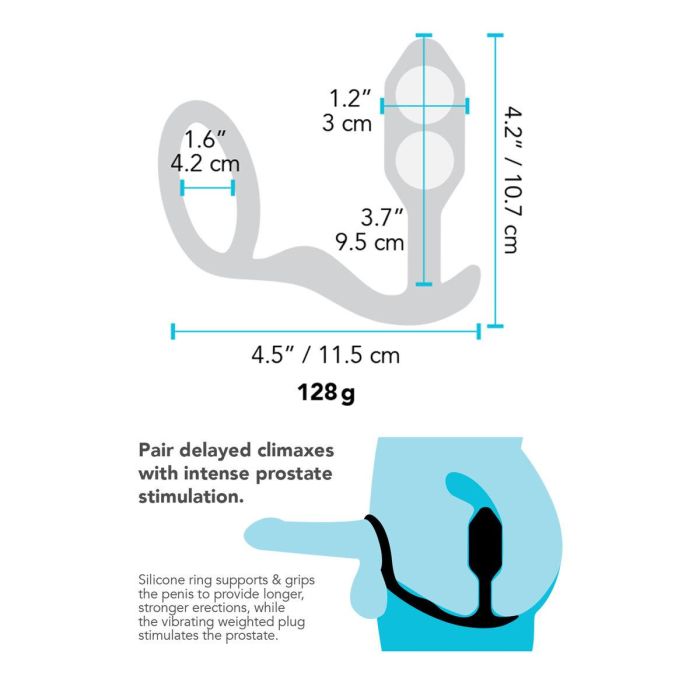 Plug Anal Snug & Tug B-Vibe Negro 3 Plug Anal Snug & Tug B-Vibe Negro 3