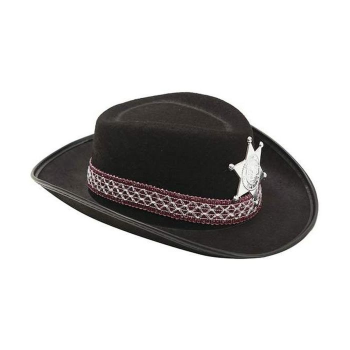 Sombrero de vaquero negro 53 cm Sombrero de vaquero negro 53 cm