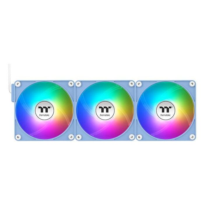 Thermaltake CL-F196-PL12BU-A Ventilador de Refrigeración Carcasa PC 12 cm Azul 68 CFM Pack 3 Unidades Rodamiento Hidráulico 1