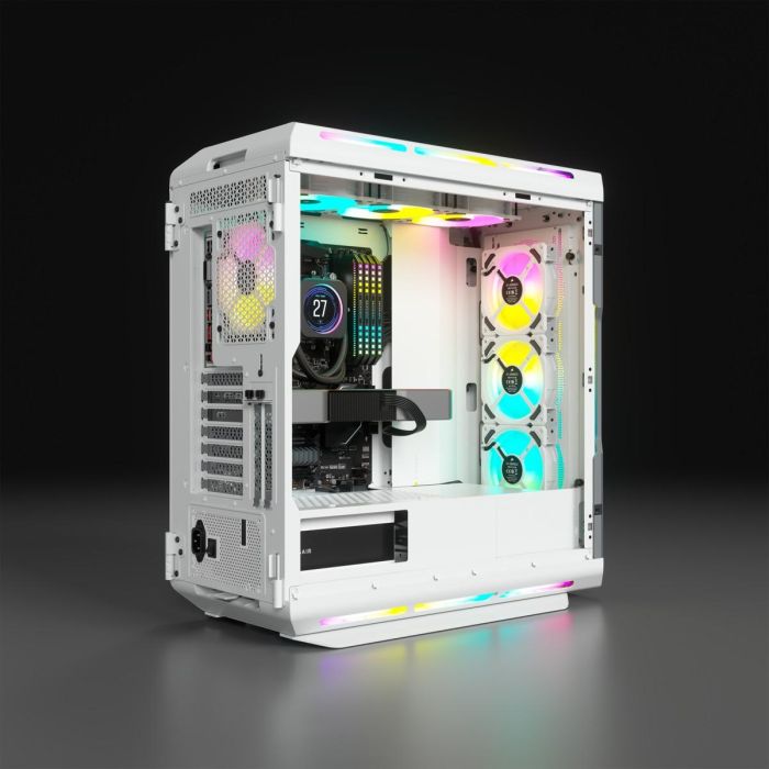Corsair 5000T iCUE Midi Torre RGB Cristal Templado Blanca 4 Corsair 5000T iCUE Midi Torre RGB Cristal Templado Blanca 4