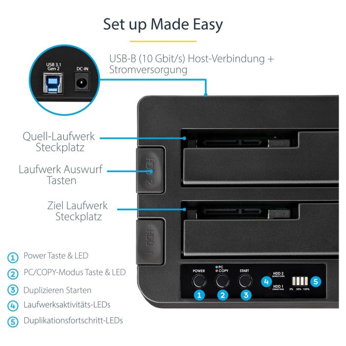Dockstation Startech SDOCK2U313R 10 Gbps Negro 11