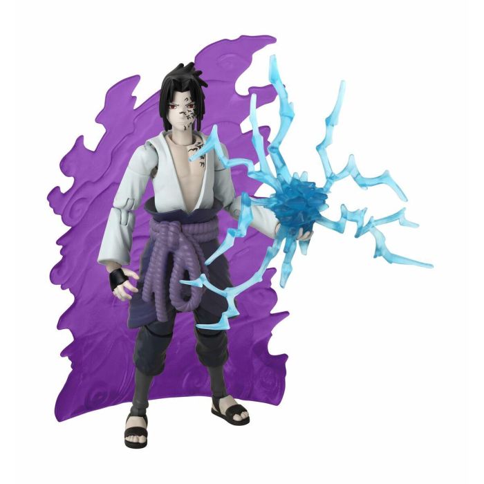 Bandai Figura de Acción Coleccionable Sasuke Uchiha Naruto Shippuden Anime Heroes Beyond 17 cm, detallada y articulada con accesorios 7