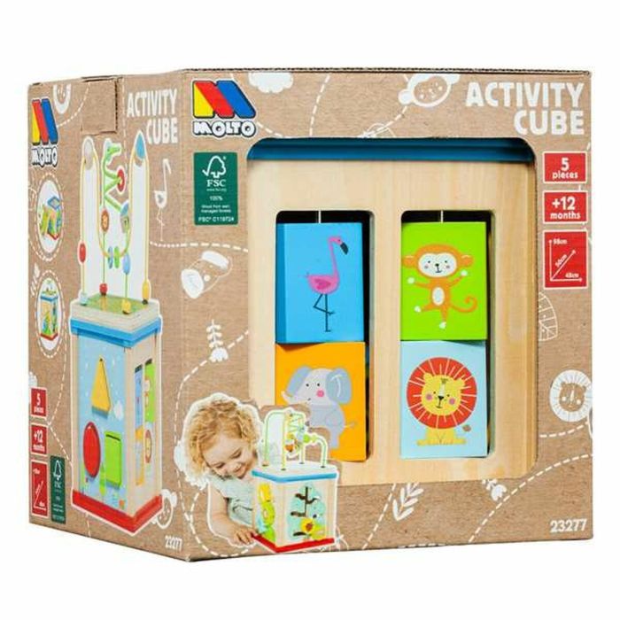 Molto Cubo de Actividades de Madera 19x17x17 cm para edad +3 años 5 Molto Cubo de Actividades de Madera 19x17x17 cm para edad +3 años 5