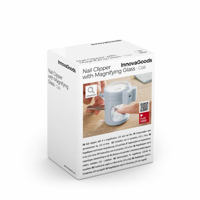 Pack Spa para Pies Plegable con Rodillos e Hidromasaje y Cortaúñas con Luz LED, Lupa y Lima InnovaGoods 1