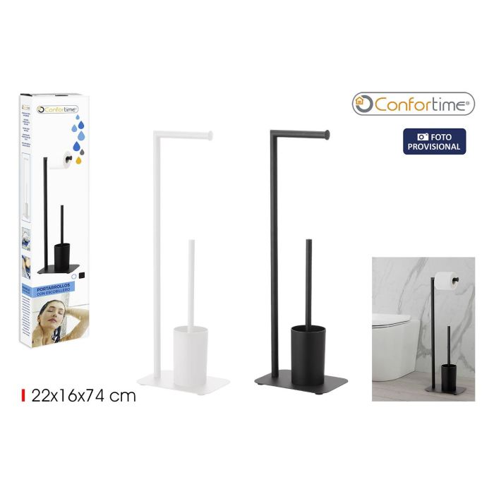 Inde Portarrollos WC con escobillero Confortime - 22x16x74 cm (6 Unidades) Inde Portarrollos WC con escobillero Confortime - 22x16x74 cm (6 Unidades)