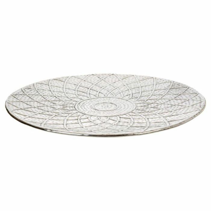 Plato Decorativo Alexandra House Living Plata Níquel 61 x 2 x 61 cm 2 Plato Decorativo Alexandra House Living Plata Níquel 61 x 2 x 61 cm 2