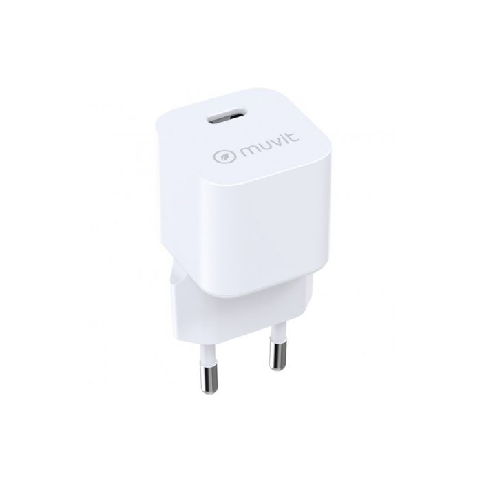 Muvit For Change MCACC0047 Cargador de Pared USB Tipo-C PD 30W BiooFnix Sostenible de Biorresina para Smartphones