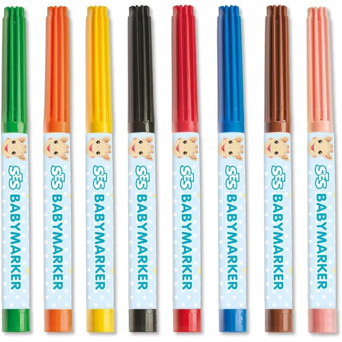 Ses Creative Fieltros para bebés Sophie la Girafa - Super Lavable - Des 12 meses - Rotuladores para Niños Mixto 1