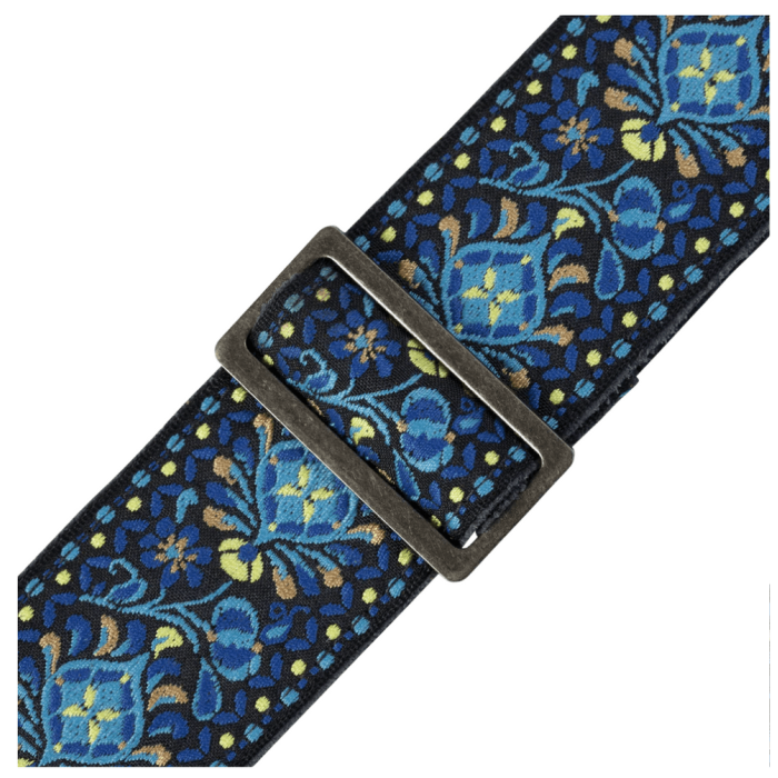 Correa Levy'S Vintage Hootenanny Series 2" Con Soporte Para Púas - Azul Levys 3