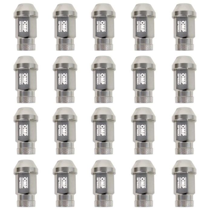 Omp Speed Juego De 20 Tuercas De Aluminio M14x1.25 Llave De 19 Largo 40 mm Color Gris De Aluminio 7075 OMPS09941404 3 Omp Speed Juego De 20 Tuercas De Aluminio M14x1.25 Llave De 19 Largo 40 mm Color Gris De Aluminio 7075 OMPS09941404 3